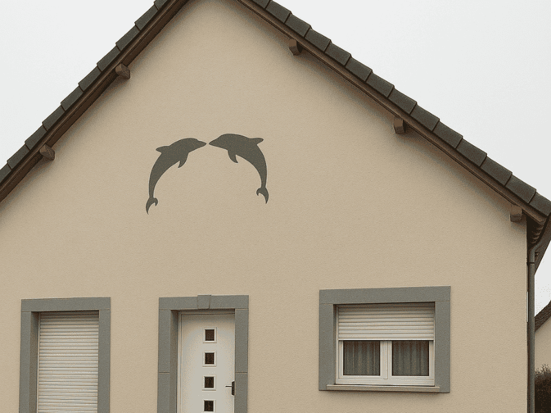 Décoration de façade d'une maison sur Orthez