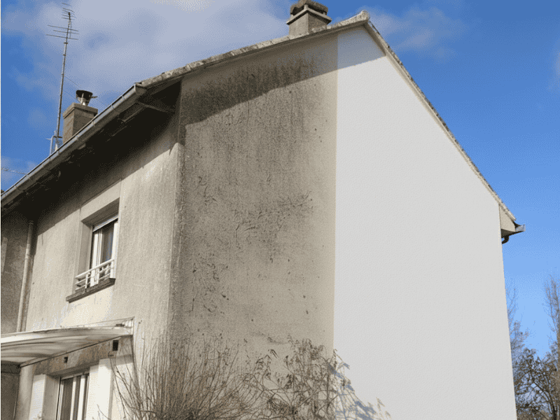 Nettoyage de façade avec rénovation maison avant et après à Orthez